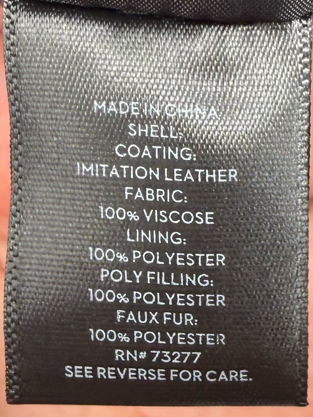 Simply Vera Vera Wang Black Faux Leather Faux Fur Moto Jacket L - Picture 11 of 14